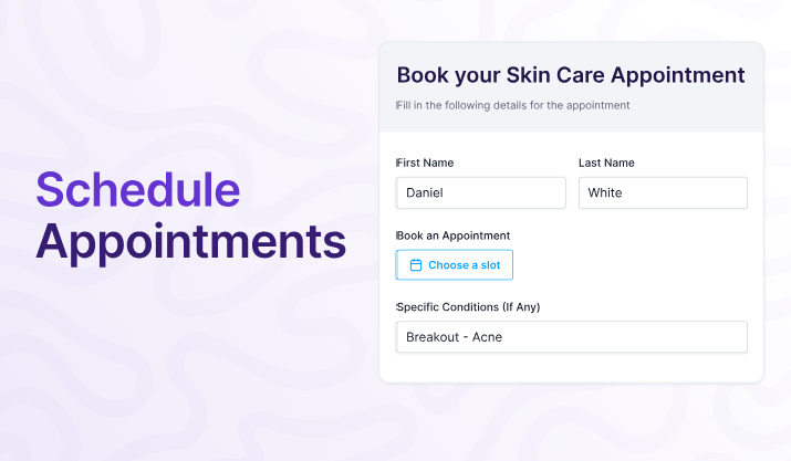 schedule appointments